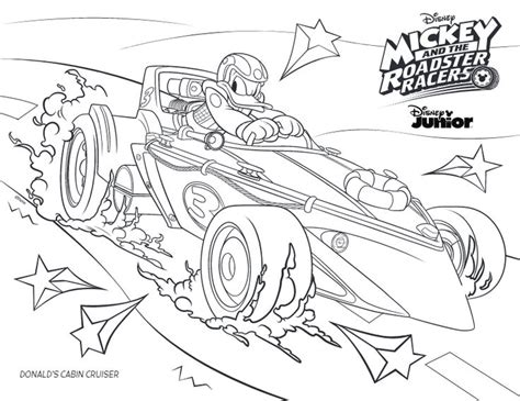 Printable Mickey Mouse Roadster Racers Coloring Pages