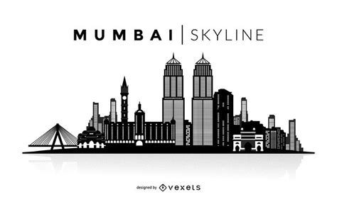 Outline Mumbai Skyline Sketch - Dengan Santai