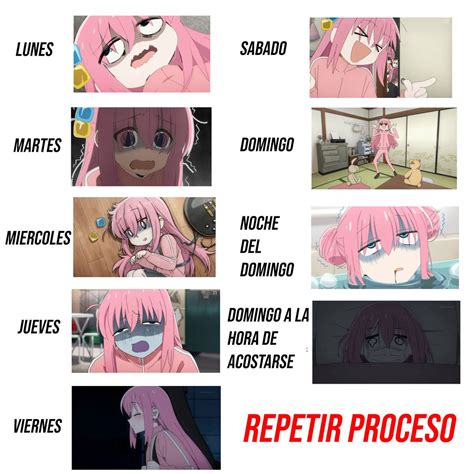 Un meme de Bocchi The Rock! representa el estado de ánimo de los otakus