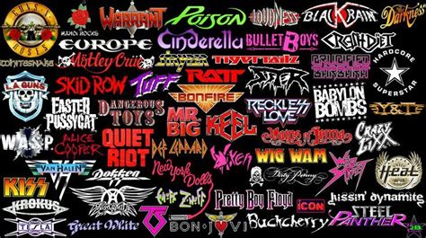 80s hair metal band's logos | 80's | Pinterest | 80s hair metal and 80s ...