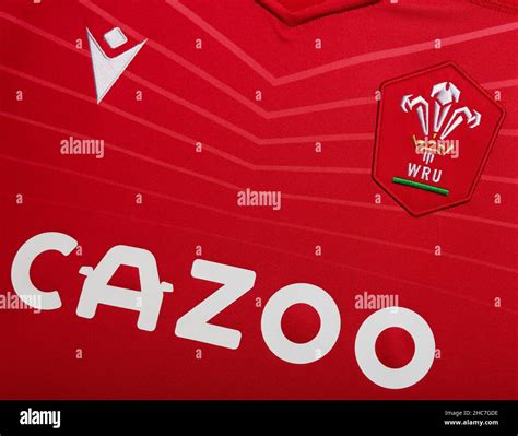 Close up of Wales National Rugby team jersey Stock Photo - Alamy