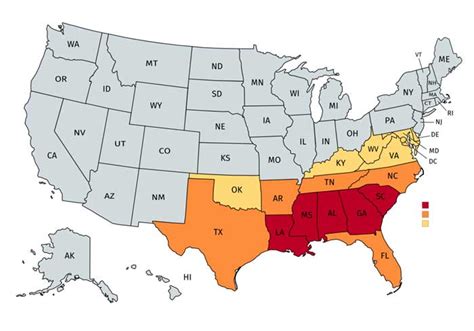 Southern States Map With Cities