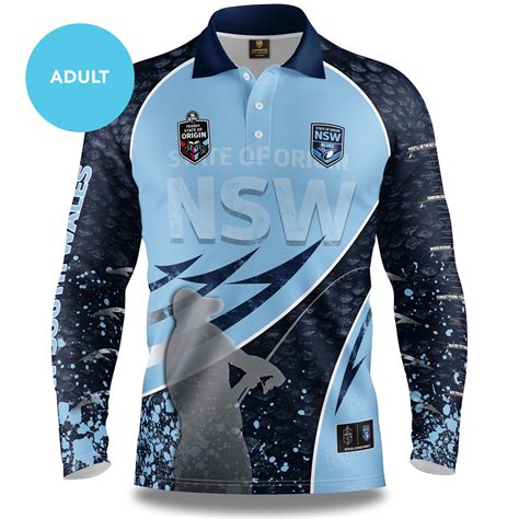 Buy 2020 NSW Blues State of Origin Fishing Shirt - Adult - NRL Jerseys