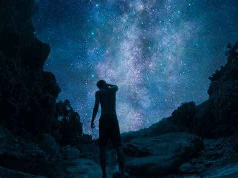 2560x1080 resolution | silhouette of man, galaxy, isolation, alone HD ...