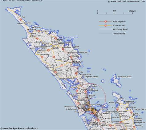 Where is Whangaparaoa Peninsula? Map - New Zealand Maps