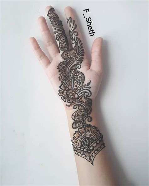 Front Hand Mehndi Designs For Girls