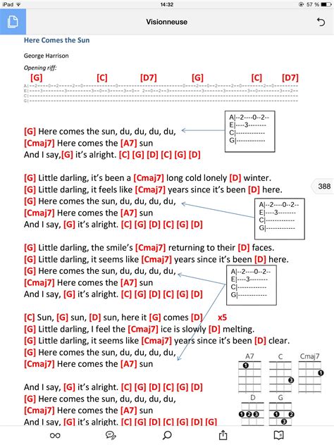 Here Comes The Sun Chords - Sheet and Chords Collection