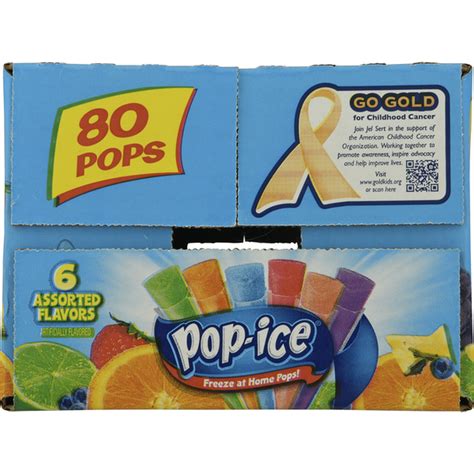 Pop-Ice Pops, 6 Assorted Flavors, 80 Pack (1 oz) Delivery or Pickup ...