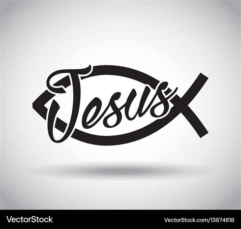 Jesus fish icon Royalty Free Vector Image - VectorStock