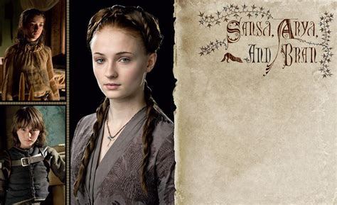 Sansa, Arya & Bran Stark - Game of Thrones Photo (32970179) - Fanpop