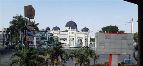 The Great Mosque Medan City Editorial Photography - Image of town ...