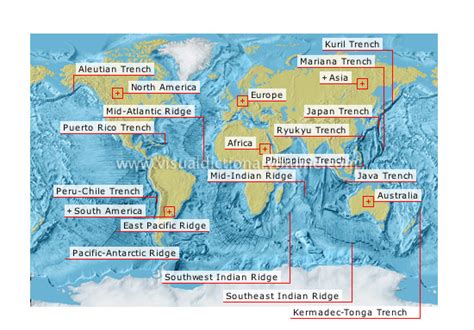 EARTH :: GEOLOGY :: OCEAN TRENCHES AND RIDGES image - Visual Dictionary ...