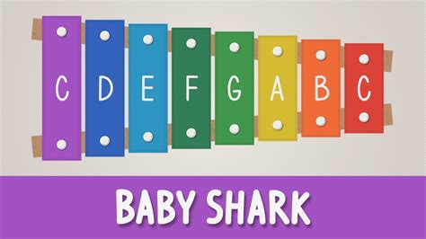 How to play Baby Shark on a Xylophone - Easy Songs - Tutorial Akkorde ...