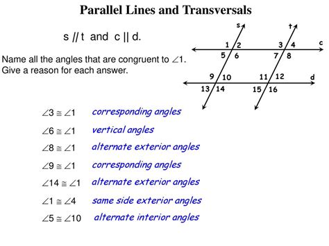 Lesson 2.6 Parallel Lines cut by a Transversal - ppt download