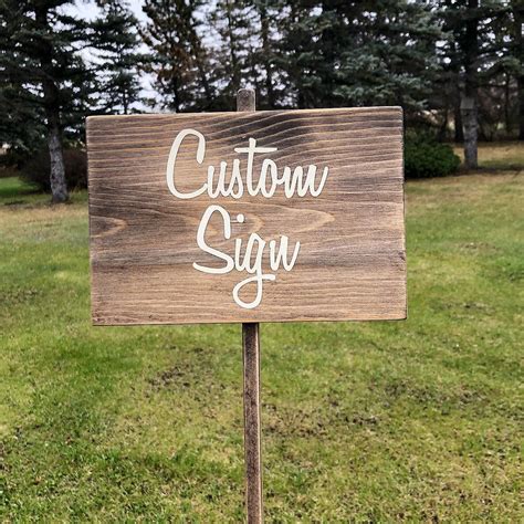 custom rustic yard sign | Garden signs, Wood markers, Yard signs