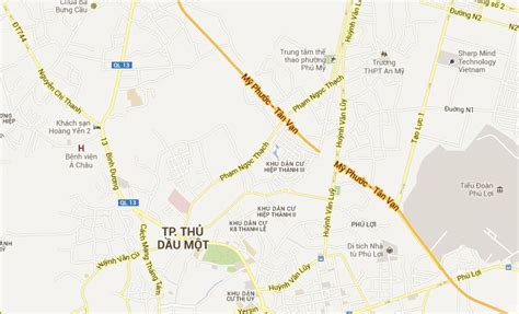 Binh Duong tourist map | Binh Duong Vietnam tourist maps