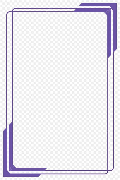 Geometric Border Clipart Transparent Background, Geometric Lines Purple ...