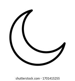 Crescent Moon Outline Clipart