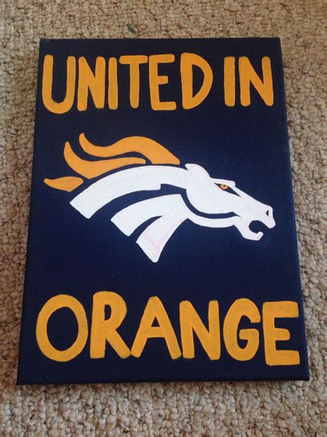 Denver Broncos canvas Nfl Football Art, Craft Projects, Craft Ideas ...