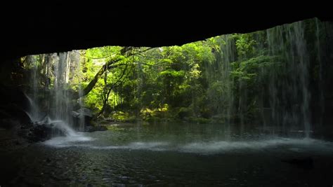 Nabegataki Waterfall In Kumamoto Stock Footage Video 27186997 ...