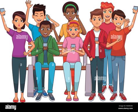 group of friends cartoon Stock Vector Image & Art - Alamy