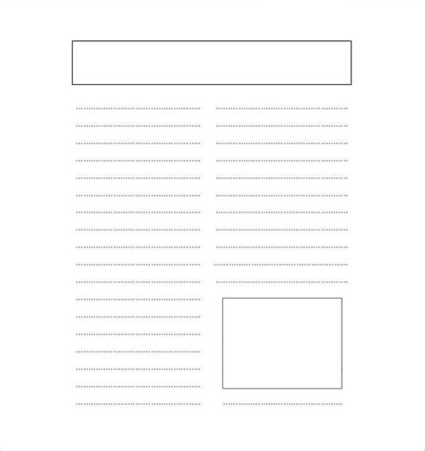 Blank Newspaper Template Printable