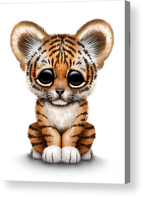 Cute Baby Tiger Cub Acrylic Print by Jeff Bartels