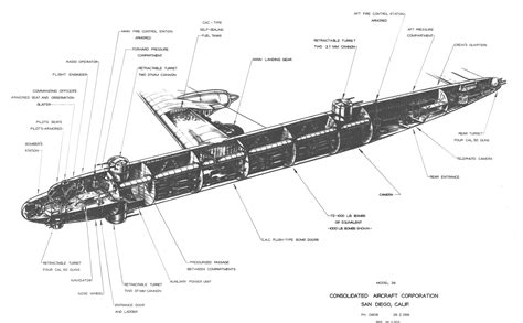 Very Early B-36 cutaway » The Unwanted Blog | Wwii aircraft, Aircraft ...