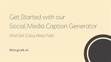 Social Media Caption Generator. Powered by AI [Start for Free]