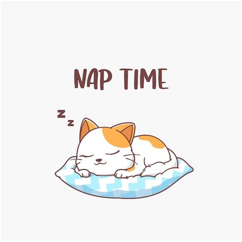 Premium Vector | Cute cat vector illustration nap time