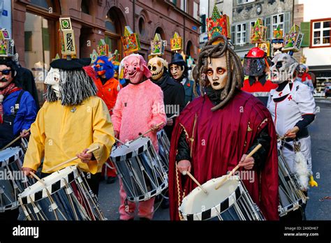 Parade at Basel Fasnacht, Basel, Canton of Basel-Stadt, Switzerland ...