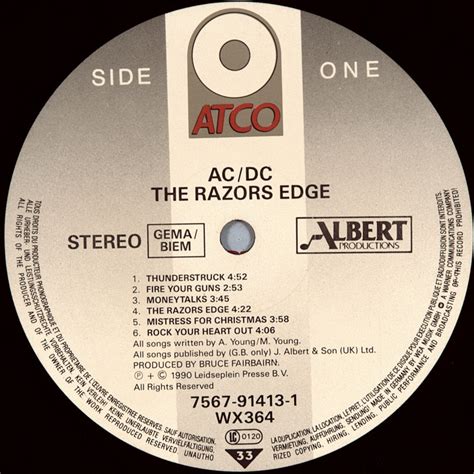 AC/DC - RAZORS EDGE - (LP) Виниловая пластинка 12" - 6500 руб