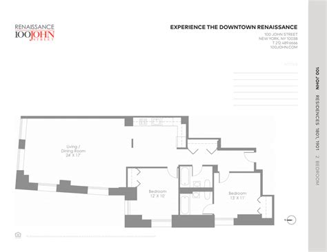 Floorplans Of Renaissance 100 John Street | Transparentcity