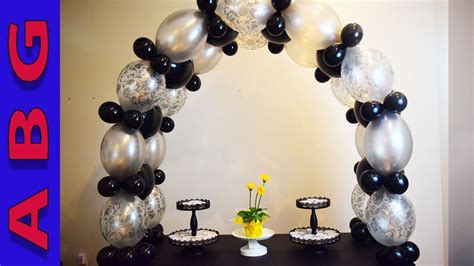 Large Balloon Arch tutorial no helium without stand great for entrance ...