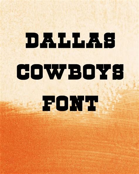 Dallas Cowboys Font Free Download