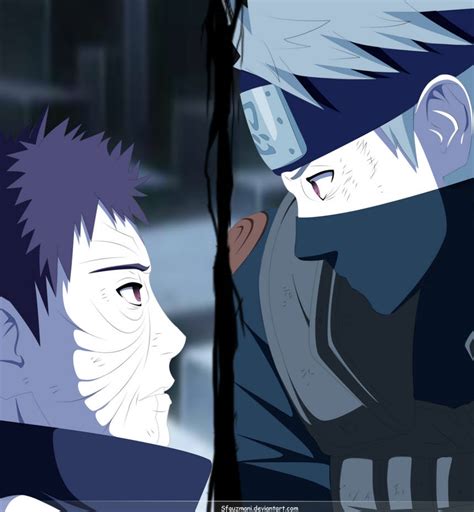 Naruto Manga 629 Kakashi vs Obito by Sfguzmani on DeviantArt