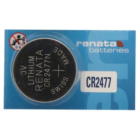 Renata Batteries CR2477N Lithium 3V Coin Cell Battery (1 Pc)- Buy ...