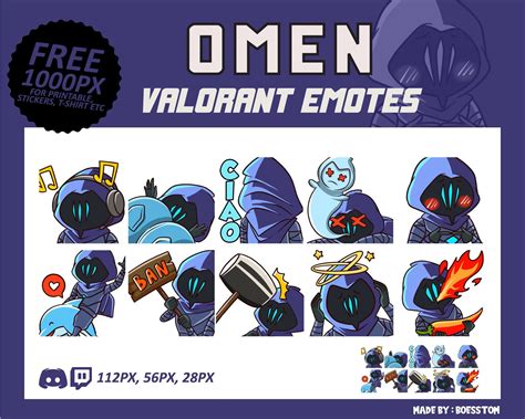 Omen Valorant Emotes, Omen Emotes, Valorant Emotes, Twitch Emotes ...