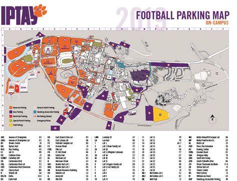 Clemson Football Parking Map – Map Of The World