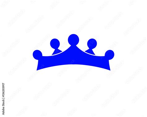 Blue crown logo Stock Vector | Adobe Stock