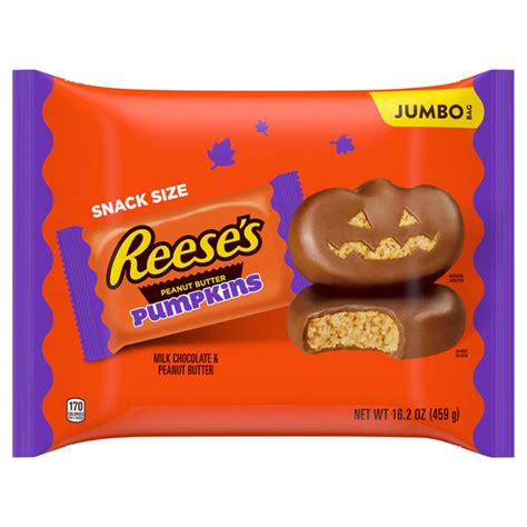 Save on Reese's Pumpkins Milk Chocolate Peanut Butter Cups Snack Size ...