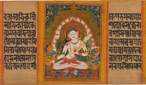 Mahavihara Master | White Tara, Folio from a dispersed Ashtasahasrika ...