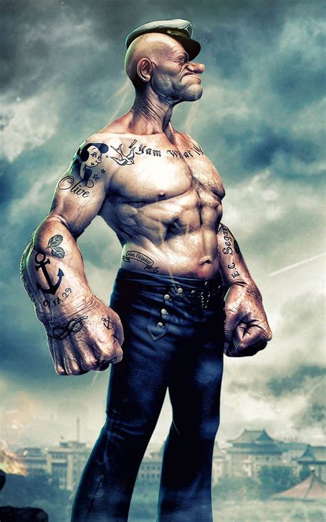 Popeye Muscular Body HD wallpaper | Pxfuel