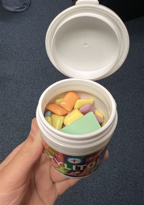 Container of gum from grocery store in Japan came with a stack of ...