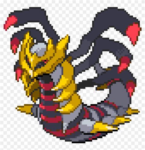 Giratina - Legendary Pokemon Pixel Art Clipart (#674930) - PikPng