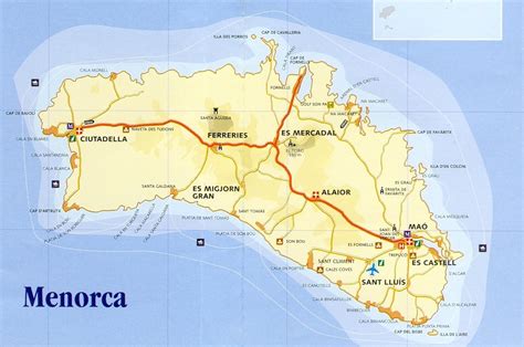 Minorca Island road map - Full size | Gifex