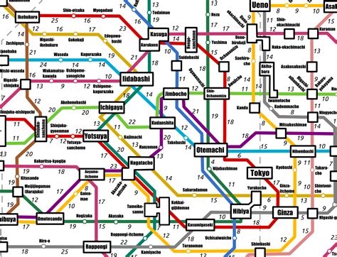 Tokyo Train System Map