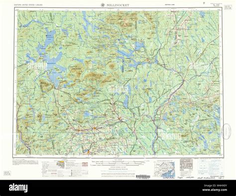 Maine USGS Historical Map Millinocket 460606 1958 250000 Restoration ...