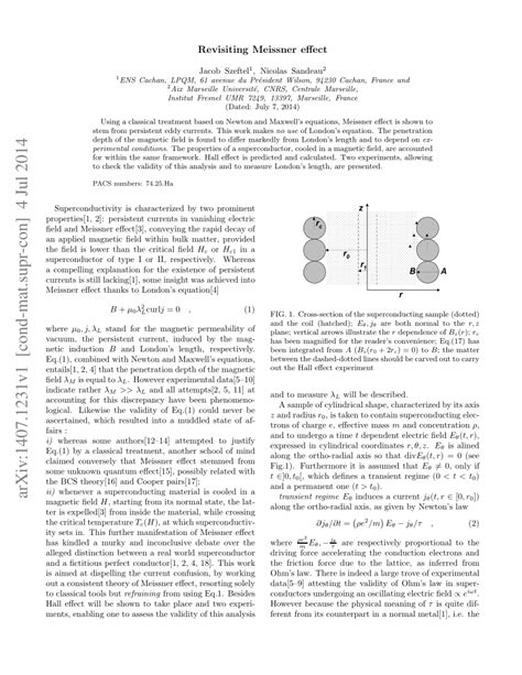 (PDF) Revisiting Meissner effect