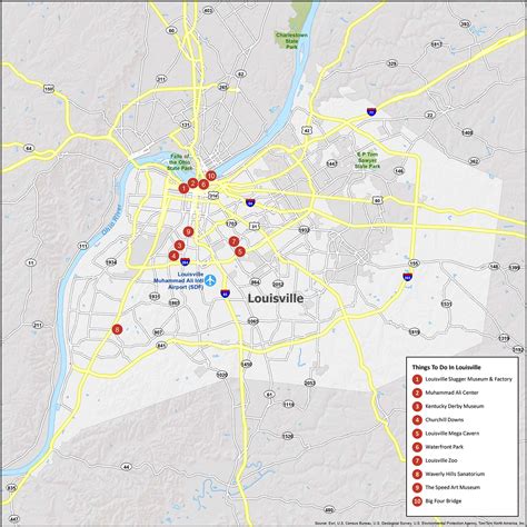 Map of Louisville KY - GIS Geography